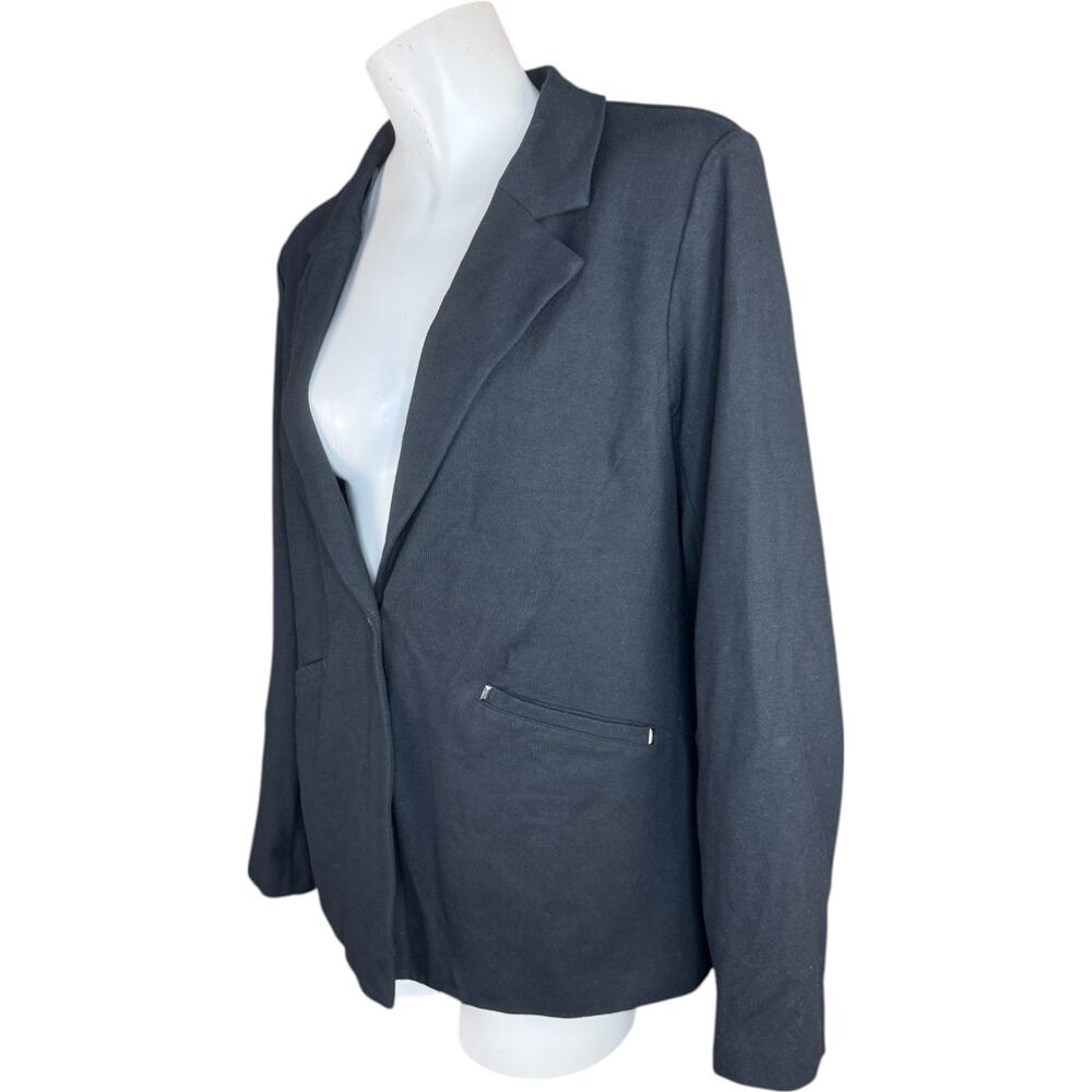 Women with‎ Control Cotton Jersey Blazer Black Medium NWT Career Business  Lined - Picture 10 of 15